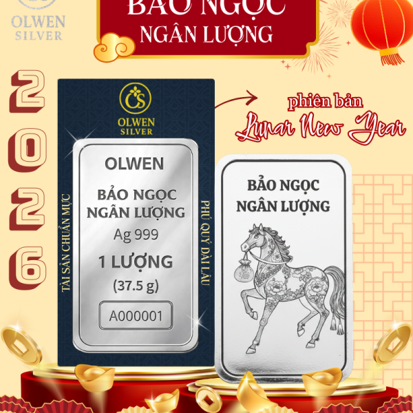 Bạc Bảo Ngọc Ngân Lượng - 1 Lượng (Ngựa)